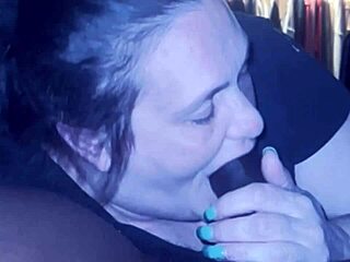 Monster Gumjob Ends with Massive Cumshot on Curvy Babe