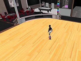 Second life ep 11 - space roller creampie with young brunette