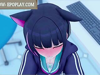 does kyouyama kazusa give a blowjob in blue archive?