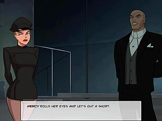 teen 18+ asian hentai bdsm leash training in dc comics game!