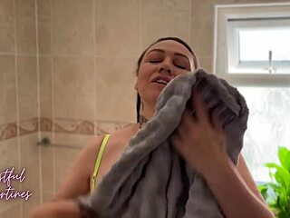 I couldn't resist my wife's cheating milf best friend licking my ass and begging for piss in her pussy