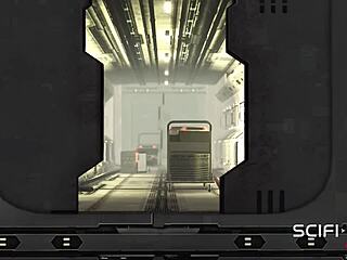 busty sexy blonde and extreme sex with an android in the sci-fi lab