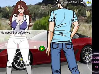 Getting help on the road in this dating game adventure with cartoon anime characters