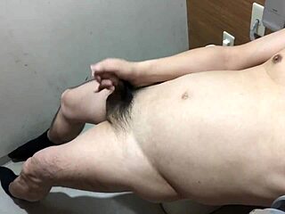 Japanese Girl Masturbates in Public Restroom Scene