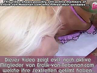 Skinny blonde gets her narrow ass fucked by friend