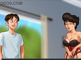 Summertime Saga shows church milf caught with police baton