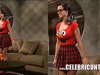 Katy Perry Shows Huge Milf Tits in Wild Upskirts