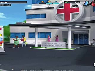 in summertime saga, the girl says here, take and touch my big tits while she blows him