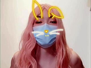 Shemale In Court Corset Masturbating By Selena!