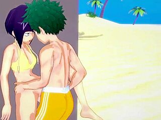 Momo Yaoyorozu And Kyoka Jiro Intense Sex With Izuku Midoriya