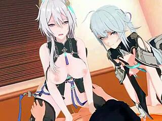 Assistant Rides Client In Cowgirl Position