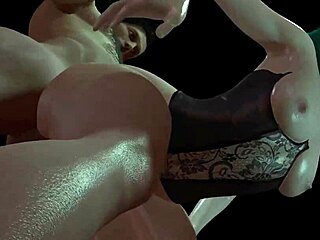 hot girl with green hair getting rough fucked from behind in 3d porn, so intense!