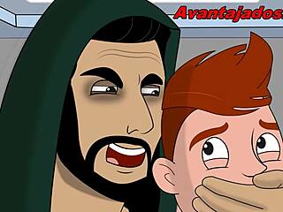 Intense Brazilian gay cartoon pervert ravages in the forest.