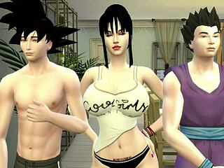 milk mother and wife episode 5 beautiful mother chichi with her 2 sons when husband goes to work in the kitchen ntr hentai