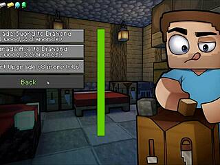 Hornycraft parody hentai game pornplay ep 45 femdom gets her face covered with hot cum