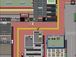 Old man grabs neighbor's big ass in hentai game.