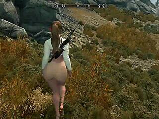 Big Boob Babe Bent Over Outdoor Doggy Style