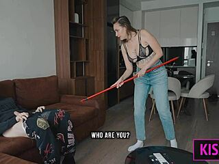 Stepson's passionate encounter with new stepmom in shared bedroom