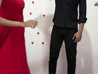 beautiful asian couple fucks hard and cums inside after valentines dancing class in sri lanka