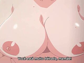 Naughty mom gets creampie in ass