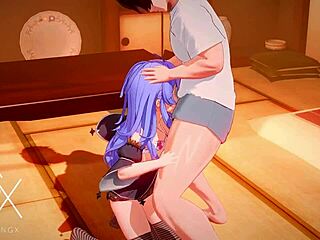 Anime Hentai Game Roxy Sexy Fucks In Various Positions!