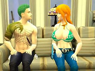 Parody hentai episode 15: one piece nico robin fucked hard by luffy with big tits