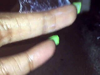 Fingering My Tight Creamy Ebony Pussy Real Deep