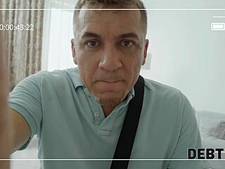 Beautiful black Czech girl gets fucked in POV for debt repayment