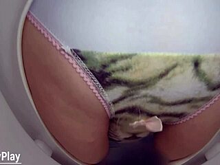Piss in Panties Wetting on Toilet Bowl Cam