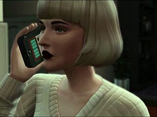 scream 1 intro remake in sims 4 for halloween with cartoon parody.