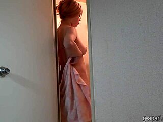 young japanese girl teases in steamy shower