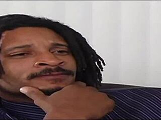 Red Bimbo Slut Sucks And Fucks Huge Monster Cock For Facial Cumshot