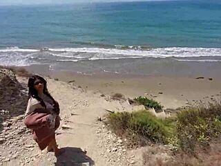 Cami Strella Sucks Cock at Nude Beach!