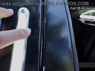 Bride4k bums making a messy car scene