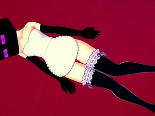 Novia Esta Lista Para Follar Usando Mascara De Enderman En El Hotel Del Amor Sin Censura