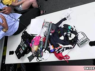 Mall cop feels lucky catching two teen shoplifters.