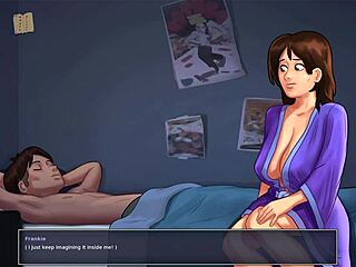 Does brunette milf tease in summertime saga game?