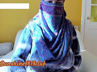 Wow, Persian wife with big tits in hijab on webcam sex!