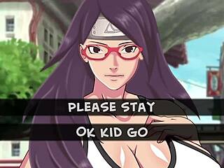 Naruto parody goes wild with uncensored Sarada training in doggystyle action.