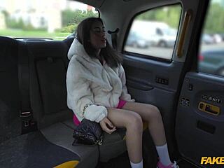 petite london teen teases driver before taking huge cock