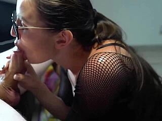 Girlfriend SUCKING and JERKING Cock After Work - Amateur Heat!