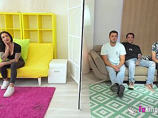 Latina lingerie model tight pussy huge cock casting.