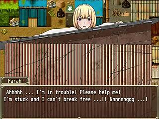 Farah the cute blonde hero gets trapped on roof, sucking big tits and ass in bold hentai fetish.