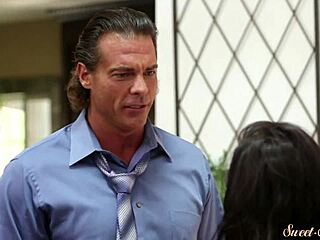 Stunning teen rides stepdad's hard cock in roleplay