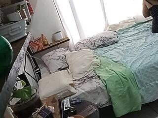 Milf Madurita Cleaning Her Room Caught on Hidden Cam