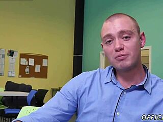 Bisexual studs get sprayed jizz loads.