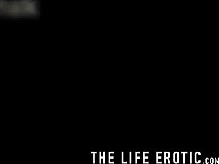 Watch this horny blonde masturbating in her crotchless bodysuit