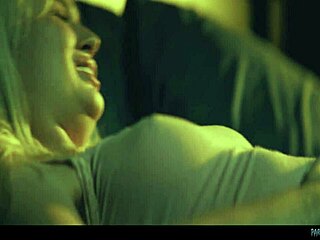 Lexi Lore and Melody Marks explore girl-on-girl pleasures with pierced nipples. Their muff diving and scissoring lead to screaming orgasms.