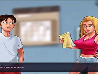 Redhead smokes cigarette fucks endowed.