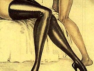 vintage erotic drawings bring retro fantasies to life